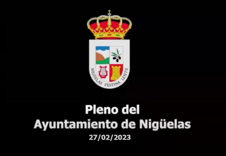 En este momento estás viendo Pleno del Ayuntamiento de Nigüelas de 27 de Febrero de 2023
