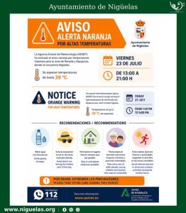 Lee más sobre el artículo Aviso alerta naranja