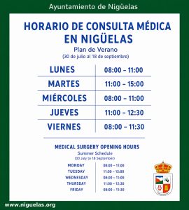 Lee más sobre el artículo Horario de Consulta Médica en Verano 2026