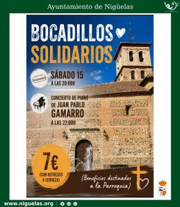 Lee más sobre el artículo BOCADILLOS SOLIDARIOS Y CONCIERTO DE PIANO