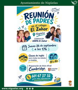 Lee más sobre el artículo Reunión informativa – Clases de inglés en El Zahor
