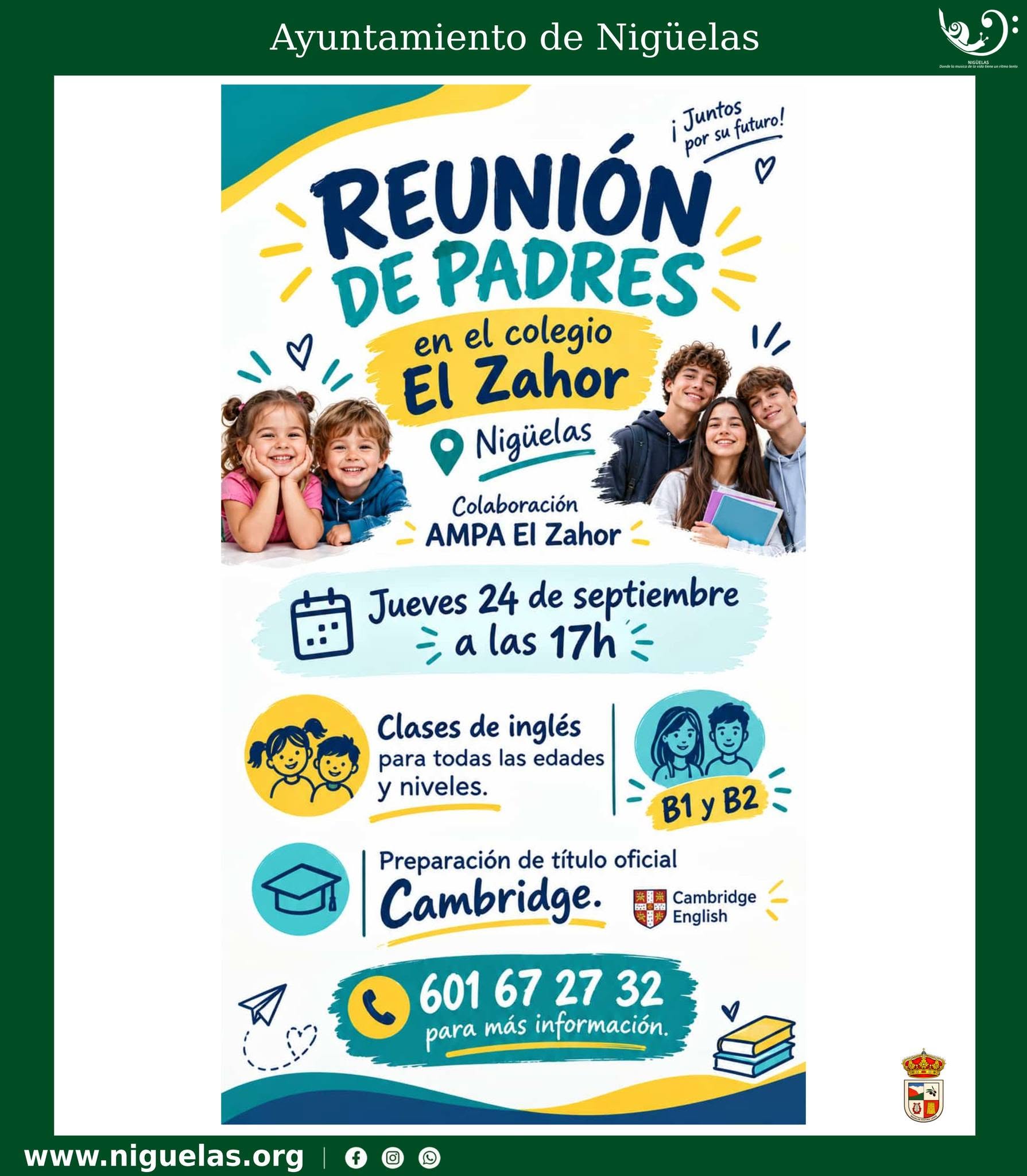 Lee más sobre el artículo Reunión informativa – Clases de inglés en El Zahor