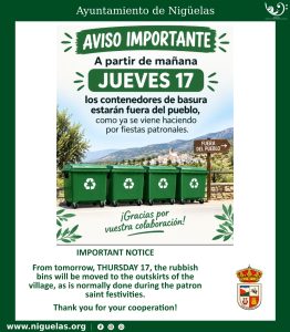 Lee más sobre el artículo Cambio de ubicación en los contenedores de basura