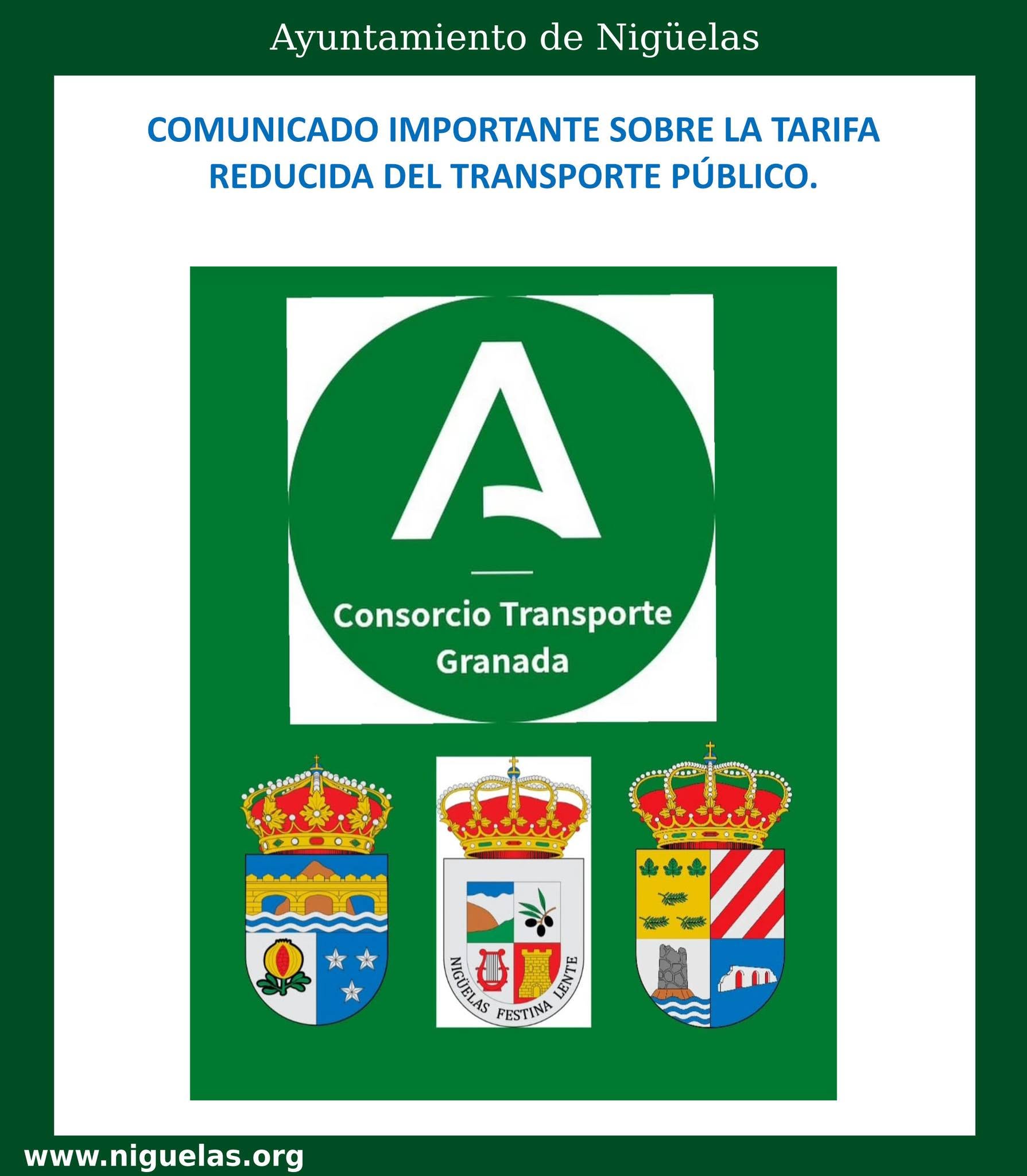 Lee más sobre el artículo COMUNICADO IMPORTANTE SOBRE LA TARIFA REDUCIDA DEL TRANSPORTE PÚBLICO