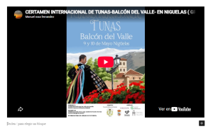 Lee más sobre el artículo Actuación completa del I Certamen Internacional de Tunas «Balcón del Valle»